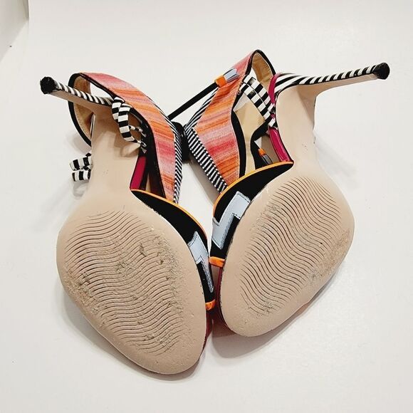 Vinci The Santa Amaro Multicolor T-Strap Lace-Up Leather Sandal Size 8 - Picture 11 of 13